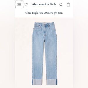 Abercrombie & Fitch Light Blue Straight Leg Jeans NWT